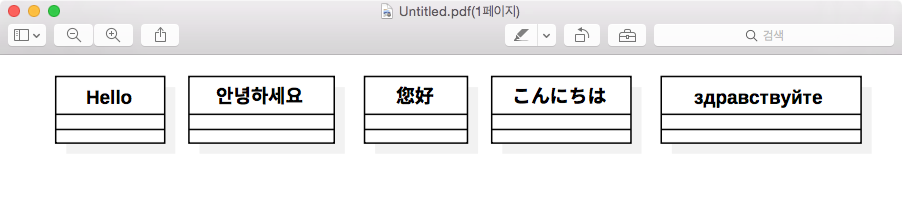CJK characters in PDF