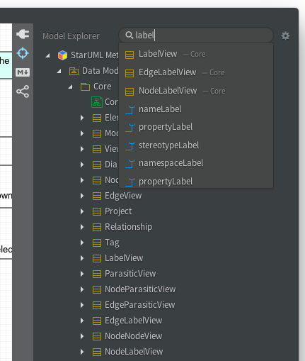 Quick Search for Model Explorer