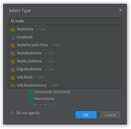 Quick Search for Element Picker Dialog
