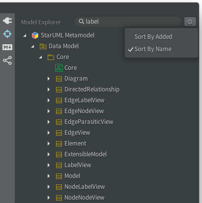 Sort by Name in Model Explorer